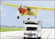  ?? CONTRIBUTE­D BY KENT PIETSCH AIRSHOWS ?? One of Kent Pietsch’s main acts is landing his Interstate Cadel aircraft on a moving RV. He’ll be at the Atlanta Air Show, which will be held Oct. 14-15 at the Atlanta Motor Speedway.