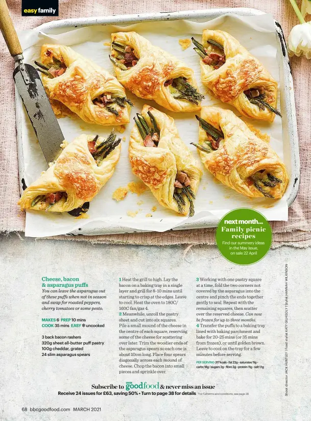  ??  ?? Find our summery ideas in the May issue, on sale 22 April Family picnic
recipes
next month...