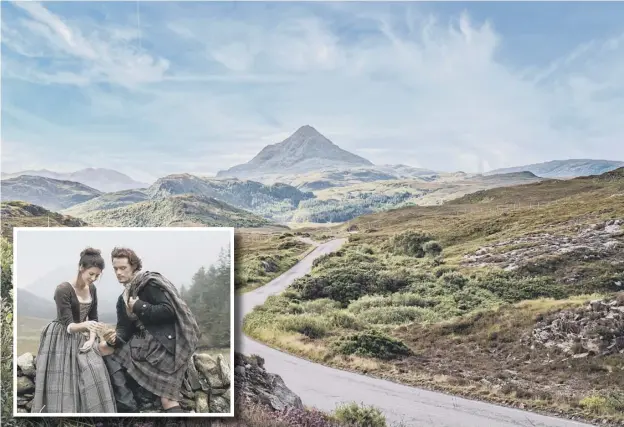  ?? MAIN PICTURE: GETTY IMAGES ?? 0 The North Coast 500 and scenes featured in the TV series Outlander are among the attraction­s for growing numbers of visitors to Scotland