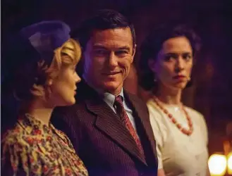  ?? Annapurna Pictures photos ?? “Professor Marston and the Wonder Women” stars Bella Heathcote, from left, as Olive Byrne, Luke Evans as Dr. William Marston and Rebecca Hall as Elizabeth Marston.
