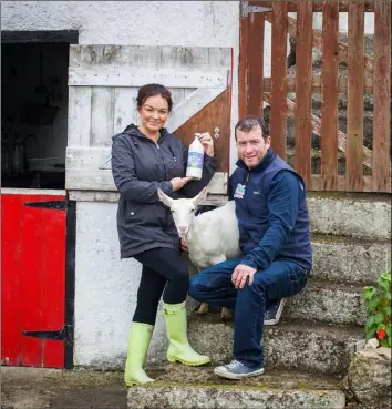  ??  ?? Marisa and John Joe Roche from Enniscorth­y-based Meadowfiel­d Goat Farm.