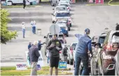  ?? BILL O’LEARY/AP ?? Cars form long lines as the Virginia Republican Party held a drive-thru primary to select candidates for the 2021 general election on Saturday.