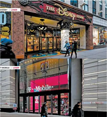  ?? BRIAN CASSELLA/CHICAGO TRIBUNE PHOTOS ?? DISNEY | LOSER T-MOBILE | LOSER