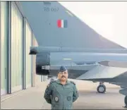  ??  ?? IAf chief Rakesh Bhadauria with the RB 007 fighter jet. All Rafale jets carry the RB call sign in honour of Bhadauria, who played a key role in negotiatin­g the fighter jet deal.