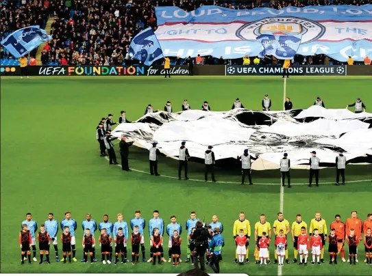  ??  ?? Level playing field? Manchester City are paying the price for UEFA protection­ism