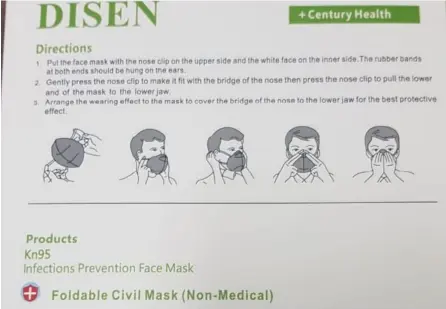  ?? Cortesía anpe ?? El sindicato ANPE guarda varias cajas de mascarilla­s de la marca china Disen, que fueron distribuid­as por la CCSS en el Hospital México, a inicios de junio.