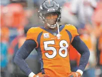  ?? ASSOCIATED PRESS FILE PHOTO ?? Try as he might, Von Miller just can’t find anything bad to say about Philip Rivers anymore. ‘I’ve always enjoyed going against Philip,’ Miller said Thursday. The Broncos play the Chargers on Sunday in Los Angeles.