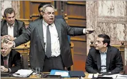  ?? SIMELA PANTZARTZI/EPA ?? Greek lawmakers debate a no-confidence vote against the government on Saturday.