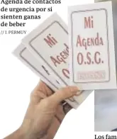  ?? // I. PERMUY ?? Agenda de contactos de urgencia por si sienten ganas de beber