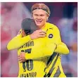  ?? FOTO: DPA ?? Dortmunds Erling Haaland jubelt im Hinspiel gegen RB.