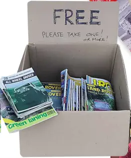  ??  ?? The box of free mags that got Philip reminiscin­g…