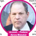  ??  ?? Accused… ProducerHa­rvey Weinstein