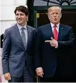  ?? FOTO: AP ?? Der kanadische Premier Justin Trudeau besuchte US-Präsident Donald Trump im Oktober 2017.