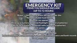  ?? ?? Items to include when making an emergency kit.