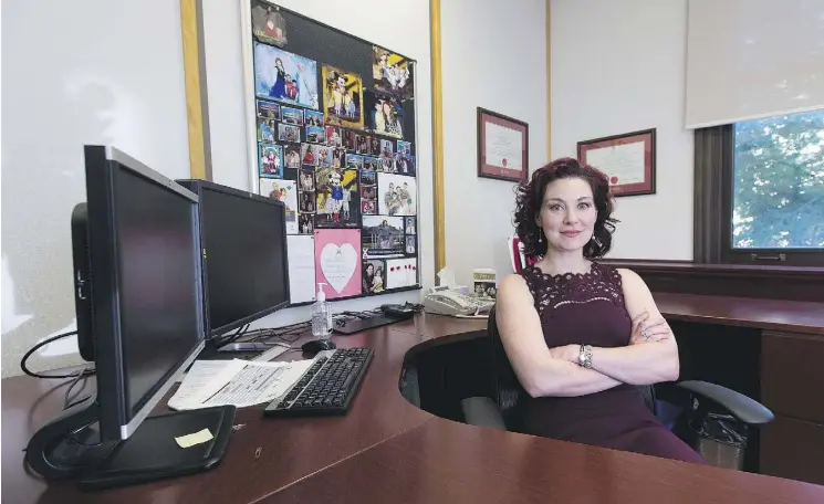  ?? GREG SOUTHAM ?? Crown prosecutor Nicole Lachance, seen here in her Edmonton office, is one of 25 Alberta prosecutor­s who will serve as “bail Crowns” at all first appearance bail hearings.