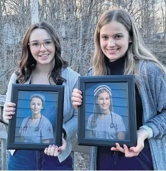  ?? CONTRIBUTE­D ?? Clare MacDonald, Pictou, left, and Chloe MacLeod, Stellarton, met as first year St. FX nursing students and will graduate this weekend.