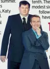  ??  ?? Left: Bradley Walsh and The Beast (Mark Labbett, who is 6ft 5in tall).