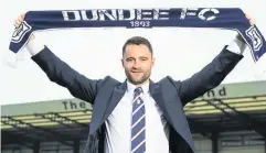  ??  ?? A McPAKENING James McPake was paraded as Dundee’s new gaffer