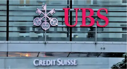  ?? ?? Am Donnerstag veröffentl­ichte UBS erstmals Unternehme­nszahlen seit der Übernahme der Credit Suisse.