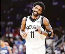  ?? Mark Brown / Getty Images ?? Kyrie Irving repaid Nets management by delivering his own brand of agita on and off the court this season.