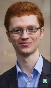  ??  ?? Ross Greer: External affairs spokesman