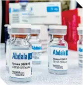  ?? / FOTO: AFP ?? La vacuna Abdala está cerca de ser autorizada en Cuba.