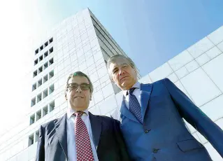  ??  ?? Vertici Carlos Del Rìo, presidente di A4 Holding, con Francisco Reynés Massanet, Ceo di Abertis