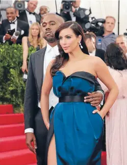  ??  ?? Mr & Mrs: Kanye West and Kim Kardashian