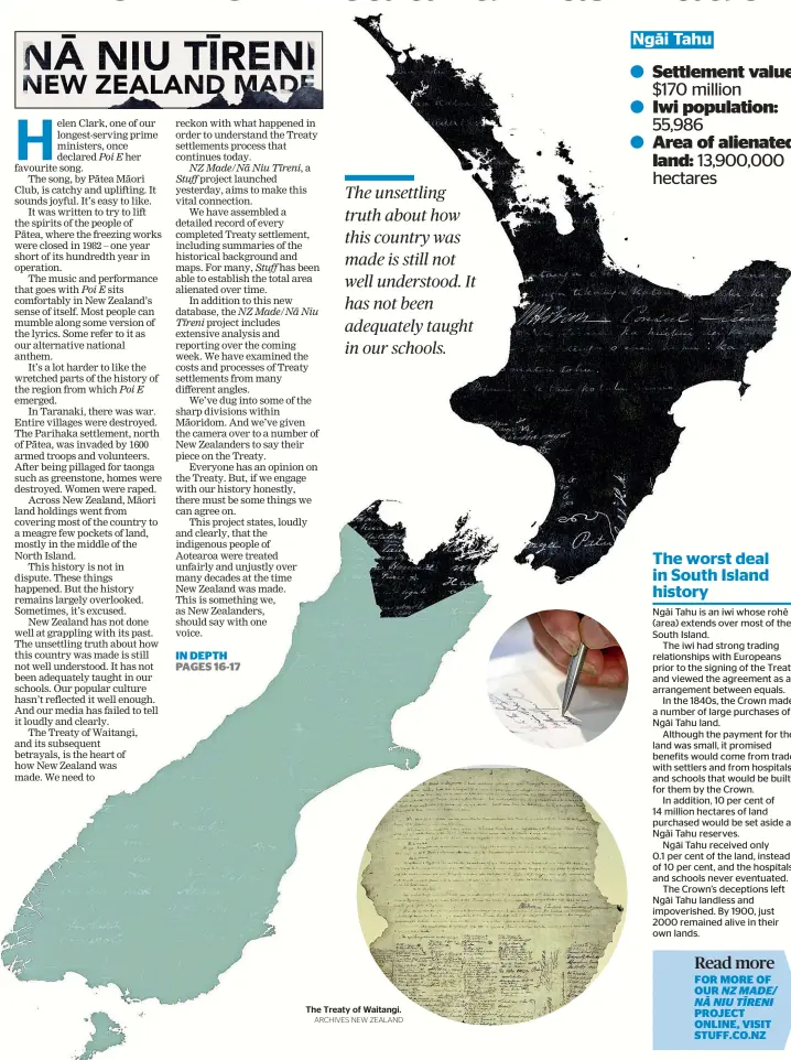  ?? ARCHIVES NEW ZEALAND ?? The Treaty of Waitangi.