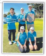  ?? ?? Clifton Springs golfers Jacob Young, Hamish Craig, Ryan Marshall, Sophie Johnson and Daisy Biscan.