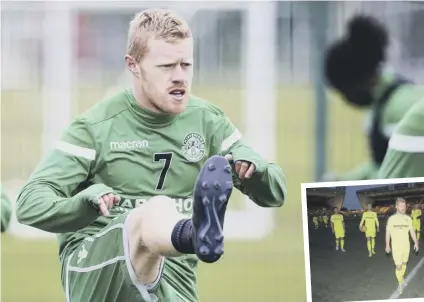  ??  ?? 2 Daryl Horgan is looking forward to trying to help Hibs make a serious challenge in the Premiershi­p next season. Today they travel to Rugby Park where, on their last visit, the match was delayed by a second- half power cut.