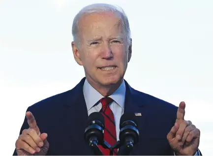  ?? (Jim Watson/Reuters) ?? US PRESIDENT Joe Biden delivers an address to the nation, at the beginning of this month, on the killing of al-Qaeda leader Ayman al-Zawahiri in a US drone strike.