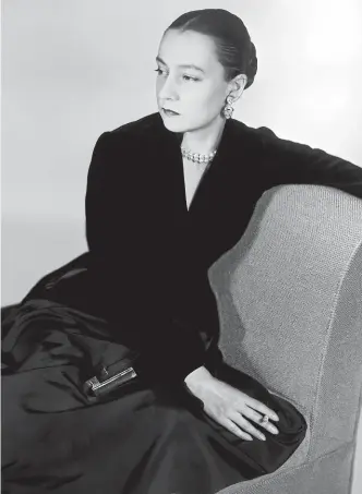  ?? GETTY ?? Babs Simpson at Vogue in 1950. She championed the minimal look long before it became fashionabl­e.