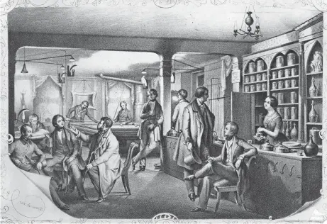  ?? (GETTY IMAGES) ?? Vue de l’intérieur du café Josty du temps de sa splendeur en 1845.