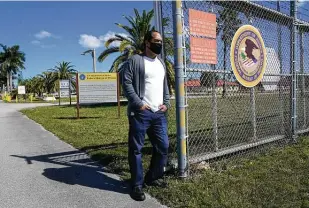  ?? Marta Lavandier / Associated Press ?? Kareen Troitino, a correction­s officer union president, says fewer than half of the federal prison’s 240 employees in Miami have been fully vaccinated as of March 11. Many fear side effects.