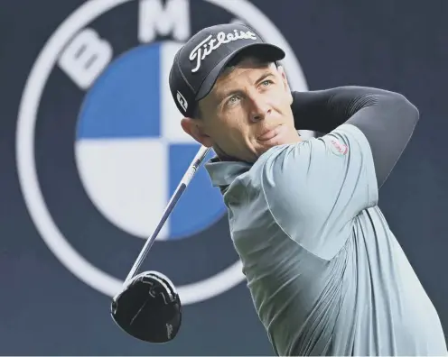  ??  ?? 0 Grant Forrest tees off on the third hole during day two of the BMW PGA Championsh­ip at Wentworth.