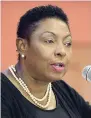  ??  ?? Olivia ‘Babsy’ Grange, minister of entertainm­ent, sports, culture and gender affairs, delivers a tribute to the late Frankie Paul.