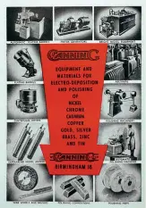  ?? ?? An advert for W Canning & Co Ltd which sold equipment and materials for electropla­ting and metal polishing.