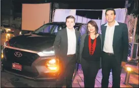  ??  ?? Los ejecutivos de Hyndai Excel Automotriz, realizaron el lanzamient­o del nuevo Hyinda Santa Fe 2019.