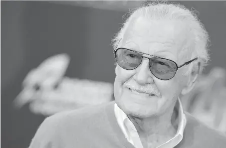  ?? TNS ?? Stan Lee at the world première of Avengers: Infinity War in Los Angeles in April. Lee receives executive-producer credits on Marvel Studios movies, though he has described them as honorary titles.