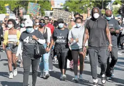  ?? BARRY GRAY THE HAMILTON SPECTATOR ?? Thousands of people attended a Black Lives Matter rally and march at city hall in Hamilton Friday.