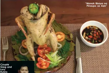  ??  ?? “Manok Bisaya na
Pinaupo sa Asin”