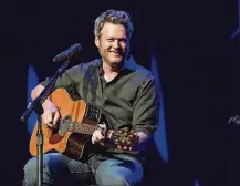  ?? HARRIS/INVISION/AP, FILE PHOTO BY AMY ?? This June 7, 2016, photo shows Blake Shelton performing at the 12th annual Stars for Second Harvest Benefit at RymanAudit­oriumin Nashville, Tenn. Shelton’s newtour will include a stop in Columbus at Nationwide Arena in March. Tickets go on sale Nov. 10.