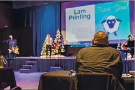  ?? FILE PHOTO — LAKE COUNTY PUBLISHING ?? Judges listen to presentati­ons from local businesses during the final round of the business competitio­n in December 2020 at the Soper Reese Theater.