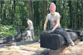  ??  ?? Županija je pokrenula inicijativ­u da se drvene skulpture studenata Kiparskog odsjeka Likovne akademije trajno zaštite