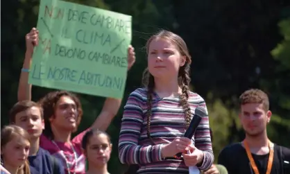  ??  ?? After showing mild symptoms of Covid-19 in March, Greta Thunberg chose to quarantine away from her family for two weeks and encouraged other young people to do so. Photograph: SPP-JP/REX/Shuttersto­ck