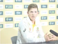  ??  ?? Australia cricket captainTim Paine attends a press conference ahead of the firstTest at the Adelaide Oval in Adelaide in this file photo. — AFP photo