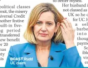  ??  ?? BOAST Rudd UC claim