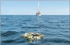  ??  ?? Gordonstou­n pupils’ wreath in Moray Firth where Prince Philip learned to sail