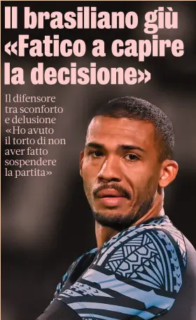  ?? LAPRESSE ?? Terza stagione
Juan Jesus, 32 anni, è arrivato al Napoli nell’estate 2021. Prima, in Italia, aveva giocato con Inter e Roma